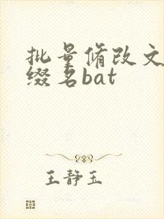批量修改文件后缀名bat