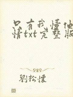 只有我懂他的柔情txt完整版