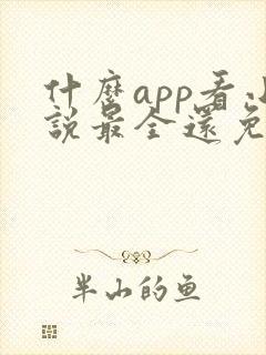 什么app看小说最全还免费没广告