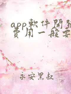 app软件开发费用一般要多钱