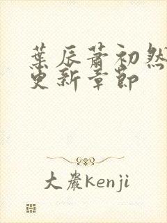 叶辰萧初然最快更新章节