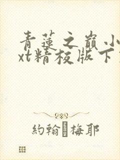 青莲之巅小说txt精校版下载