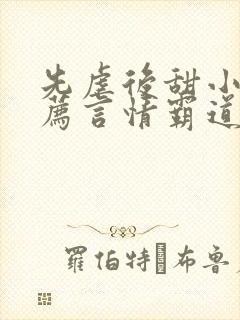 先虐后甜小说推荐言情霸道总裁