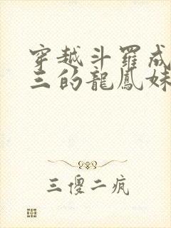 穿越斗罗成为唐三的龙凤妹妹