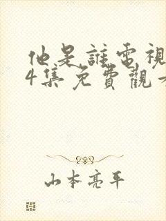 他是谁电视剧24集免费观看视频