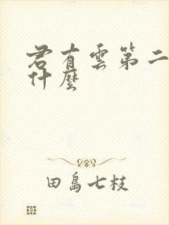 君有云第二季叫什么