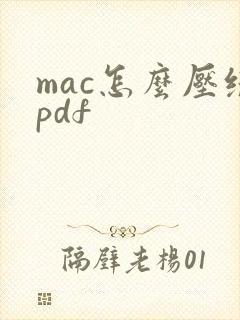 mac怎么压缩pdf