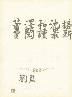 萧泽和沈榕宁免费阅读最新章节