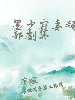 墨少宠妻超甜全部剧集