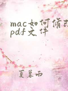 mac如何修改pdf文件