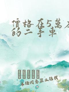 价格在5万左右的二手车