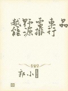 越野电车品牌新能源排行