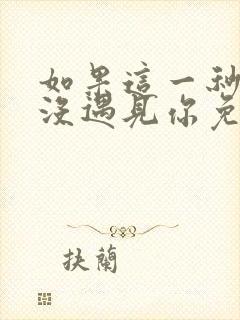 如果这一秒,我没遇见你免费阅读全