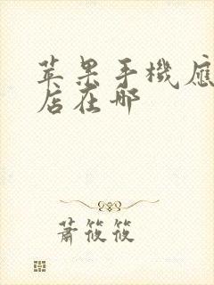 苹果手机应用商店在哪