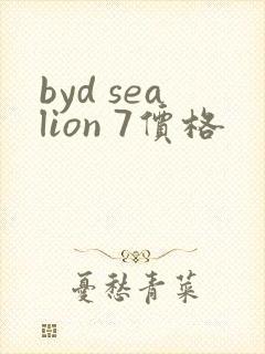 byd sealion 7价格