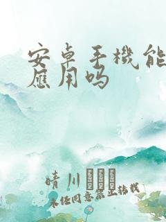 安卓手机能分身应用吗