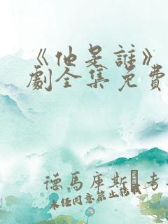 《他是谁》电视剧全集免费观看