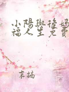 小阳与后妈的幸福人生免费阅读小说