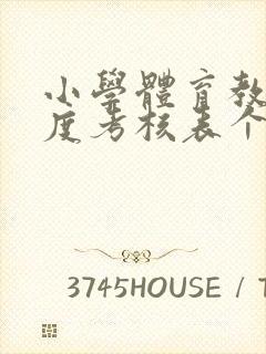 小学体育教师年度考核表个人总结