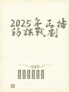 2025年正播的谍战剧