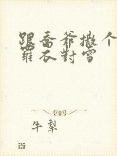 跟乔爷撒个娇 罗衣对雪