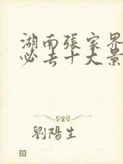 湖南张家界旅游必去十大景点推荐