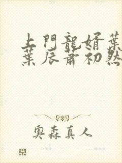 上门龙婿叶辰 叶辰萧初然