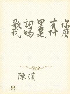 歌词里有你还爱我吗是什么歌