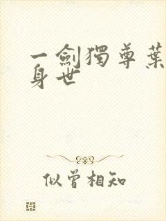 一剑独尊叶玄的身世