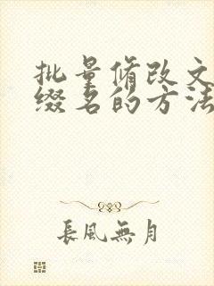 批量修改文件后缀名的方法