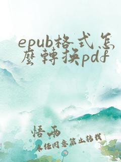 epub格式怎么转换pdf