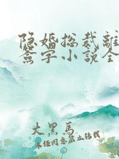 隐婚总裁离婚请签字小说全文免费阅读