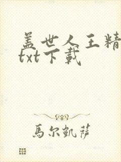 盖世人王精校版txt下载
