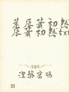 叶辰萧初然 叶辰萧初然txt