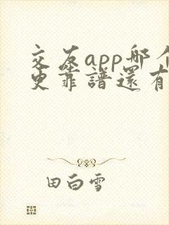 交友app哪个更靠谱还有哪些交友app