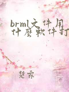 brml文件用什么软件打开
