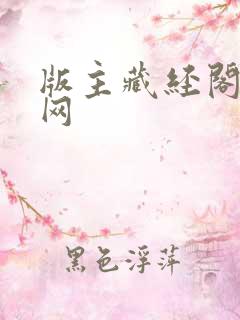 版主藏经阁小说网