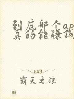 到底哪个app真的能赚钱