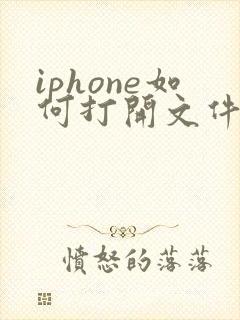 iphone如何打开文件