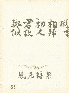 与君初相识·恰似故人归 电视剧