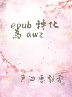 epub 转化为 awz