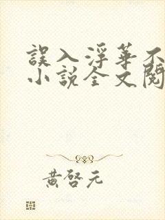 误入浮华不经语小说全文阅读