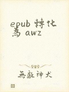 epub 转化为 awz