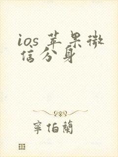 ios 苹果微信分身