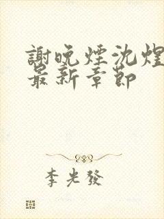 谢晚烟沈煜小说最新章节