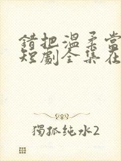 错把温柔当情深短剧全集在线观看