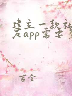 建立一款社交交友app需要多少钱