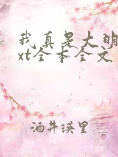 我真是大明星txt全本全文下载