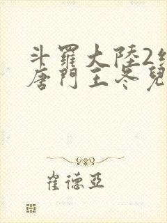 斗罗大陆2绝世唐门王冬儿的身份