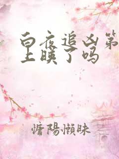 白夜追凶第二季上映了吗